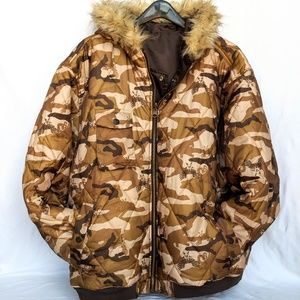 Rare Avirex Reversible Hooded Camo Jacket